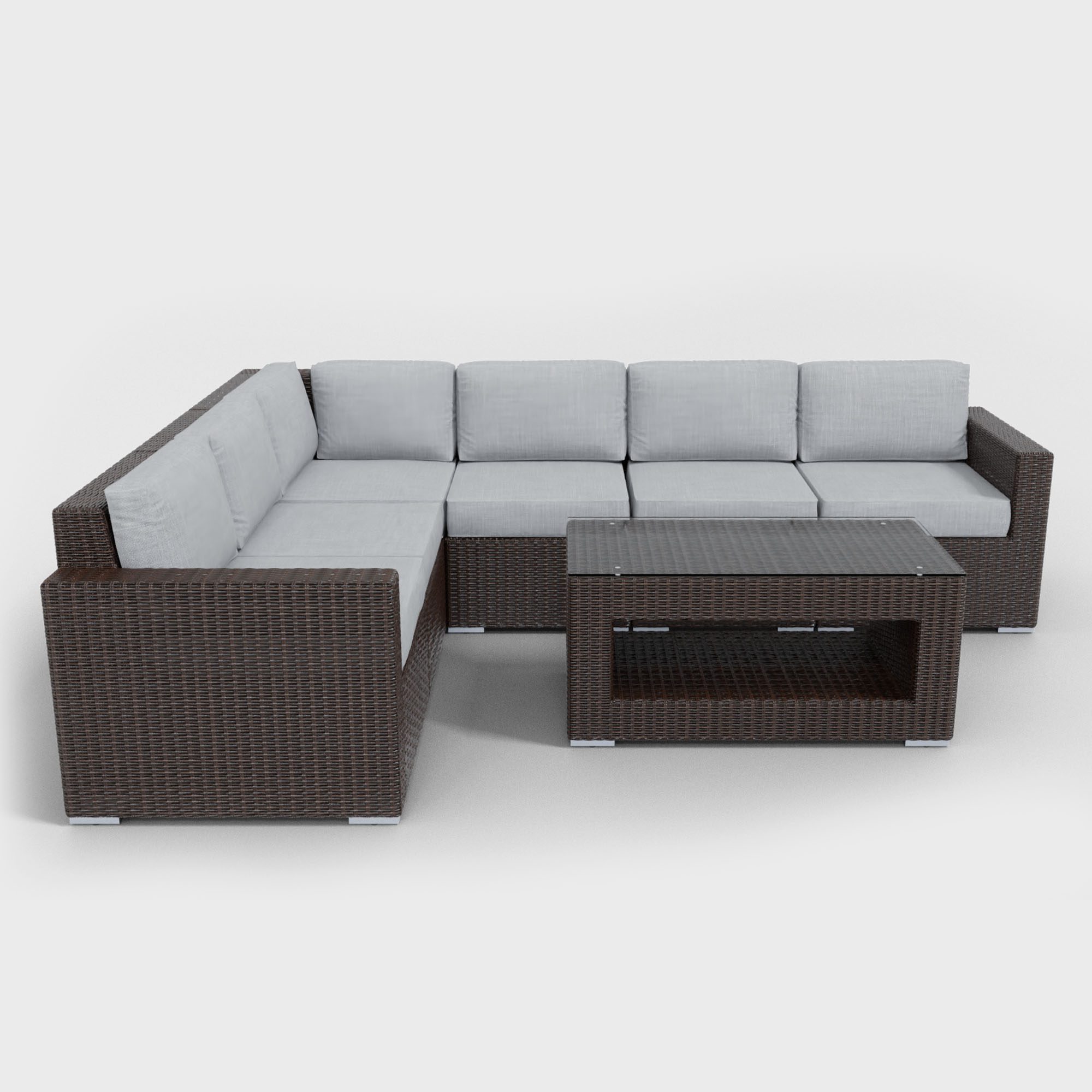 The Sectional 7 Piece Light Gray