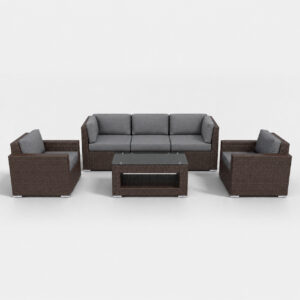 The Conversation 6 Piece - Brown Wicker