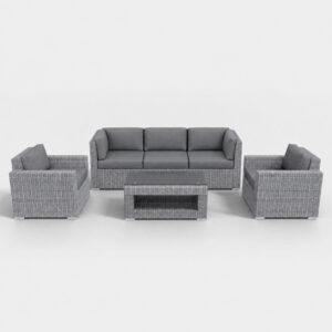 The Conversation 6 Piece - Gray Wicker