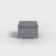 The Footrest - Gray Wicker