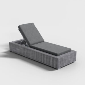 The Chaise Lounge - Gray Wicker